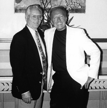 Larry with an old friend, decades later